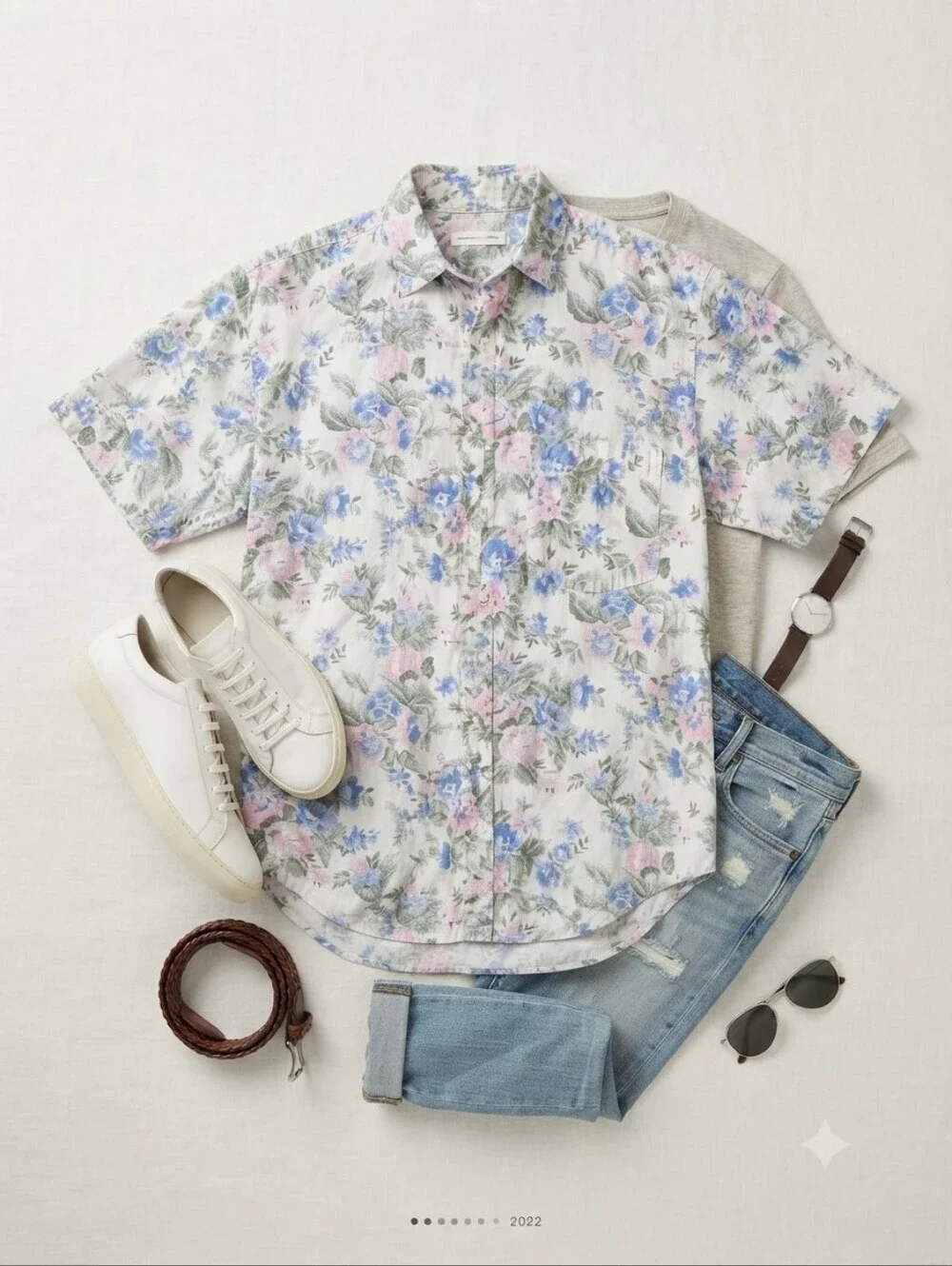 Vintage Andrew Sports botanical shirt